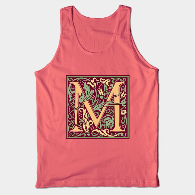 William Morris Vintage Letter M Tank Top by MatchbookGraphics